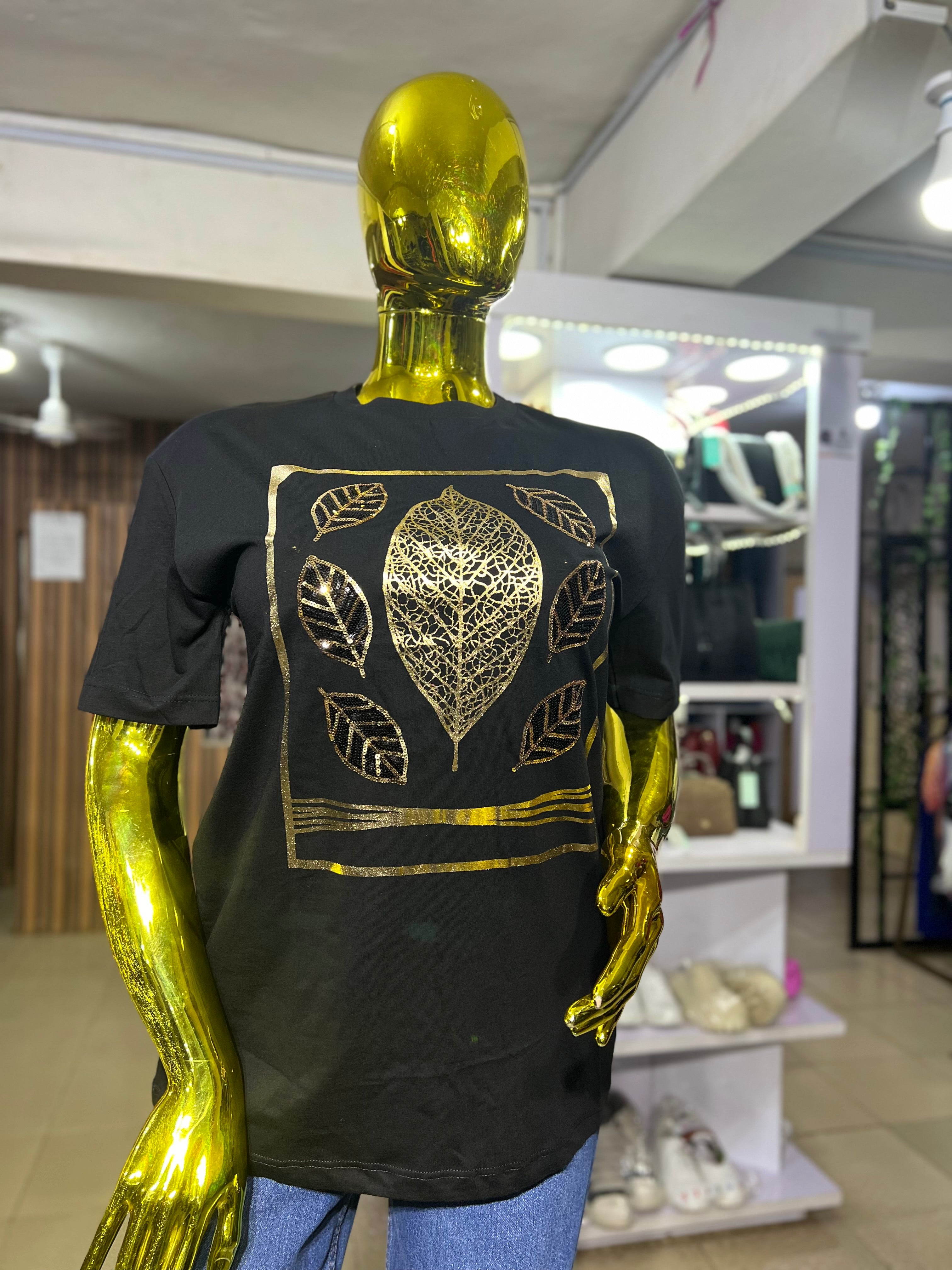 Black &amp; Gold  Ladies T-shirt