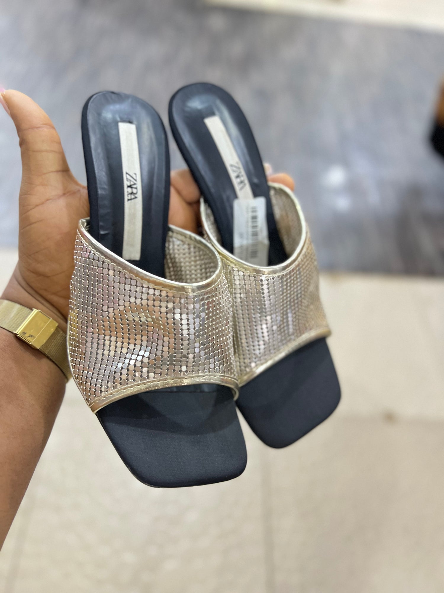 Zara High Heel Slippers