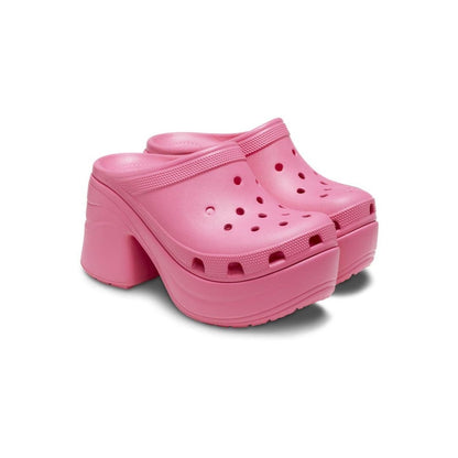 Pink siren clogs