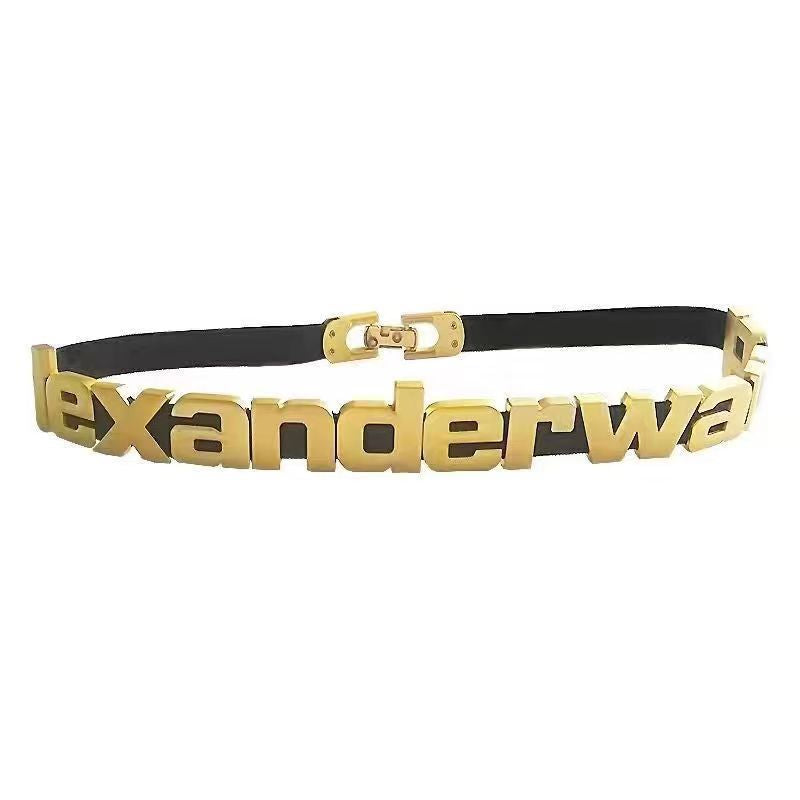 Celebrity Metal Letter Belt for Women