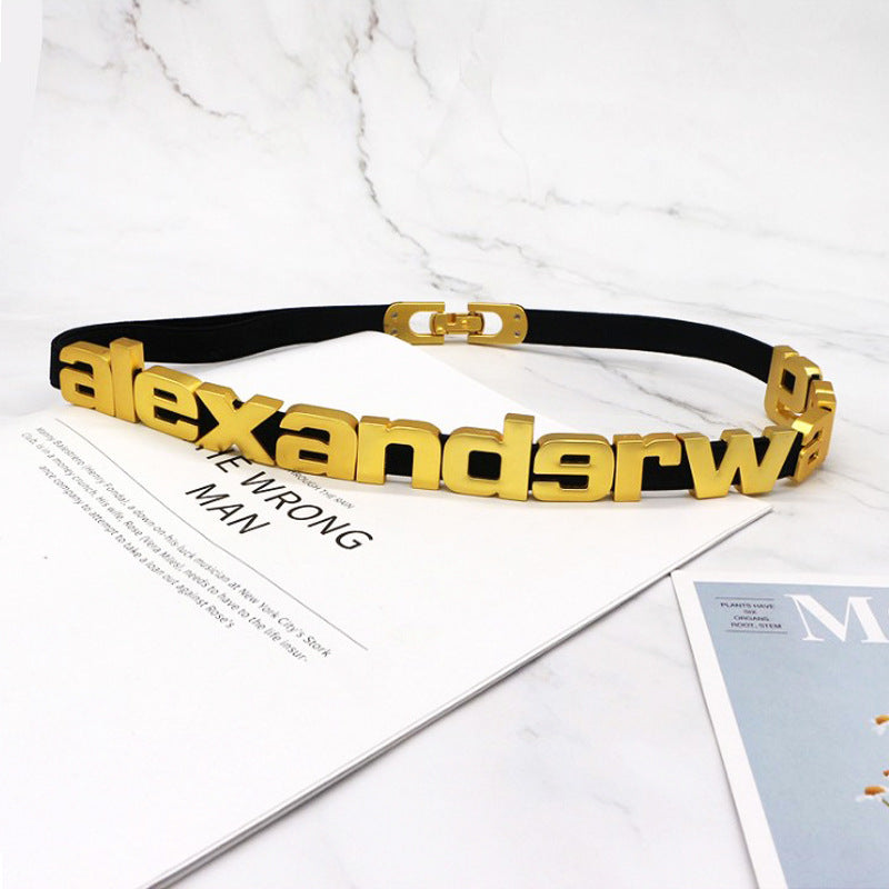 Celebrity Metal Letter Belt for Women