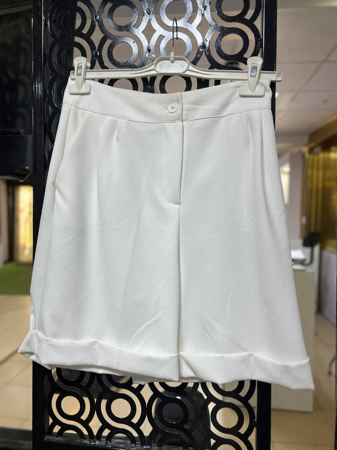 Classic White Tailored Shorts (White Shorts)