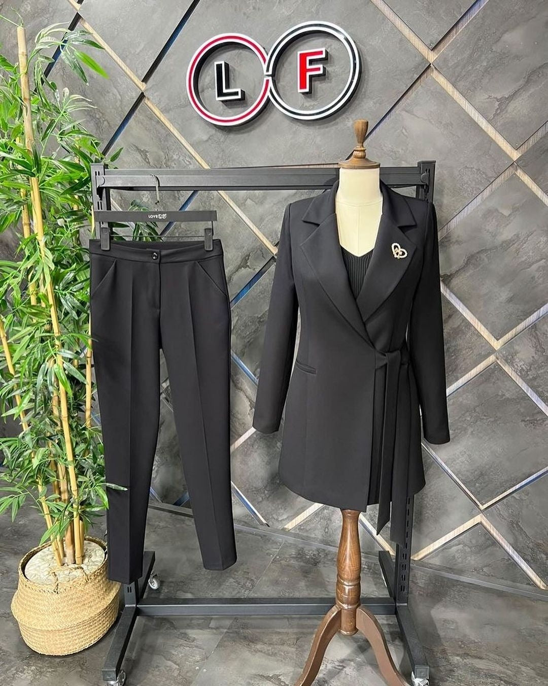 Blazer Set - 236 ( Black )