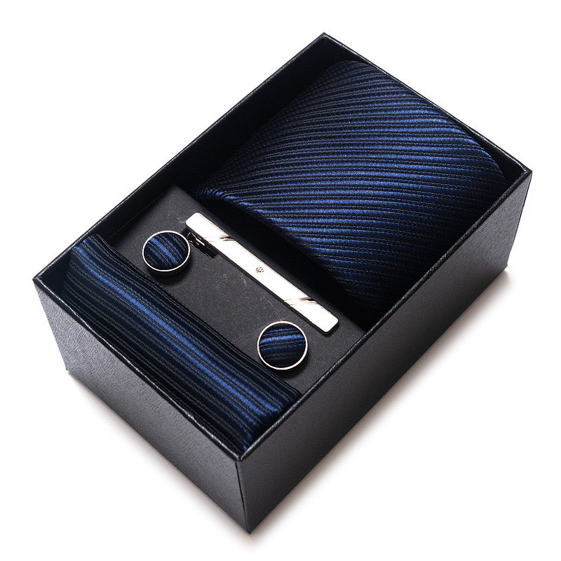 Luxury Tie Gift Set - Complete Accessory Box