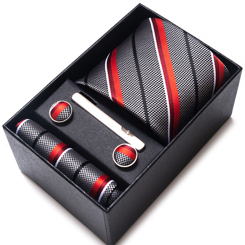 Luxury Tie Gift Set - Complete Accessory Box