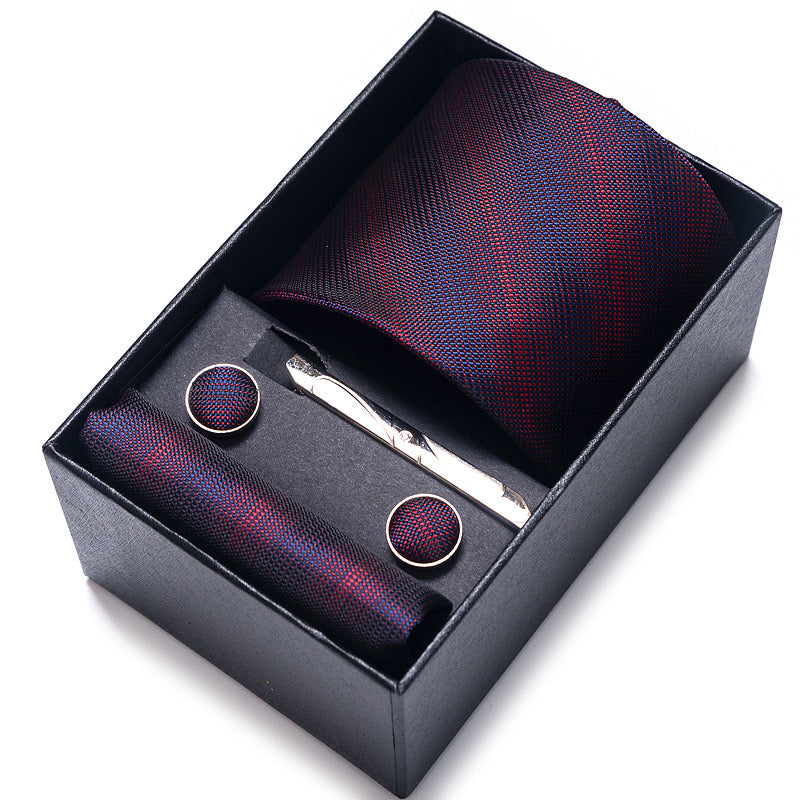 Luxury Tie Gift Set - Complete Accessory Box