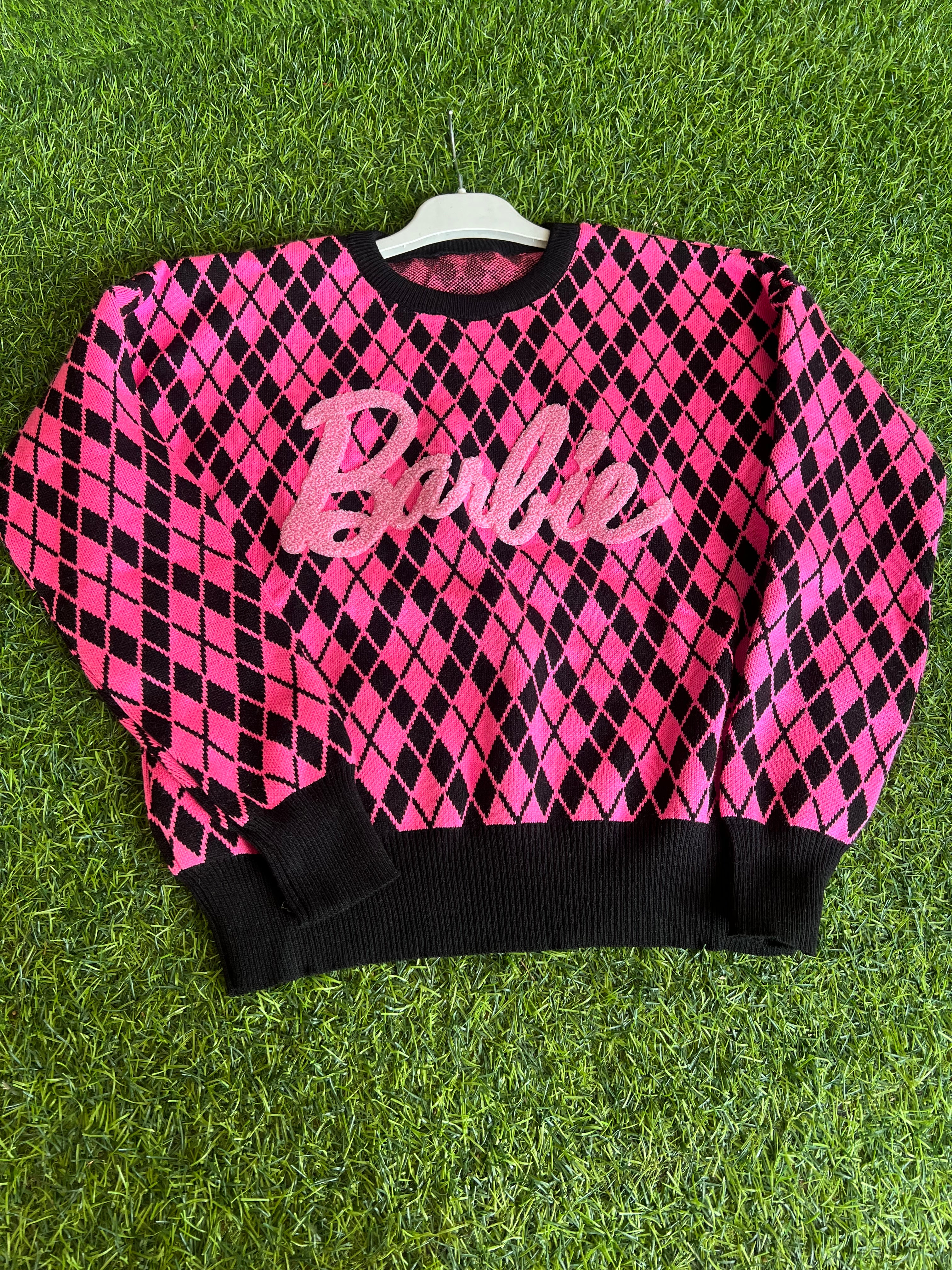 Ladies Barbie Sweater with Carpet Design