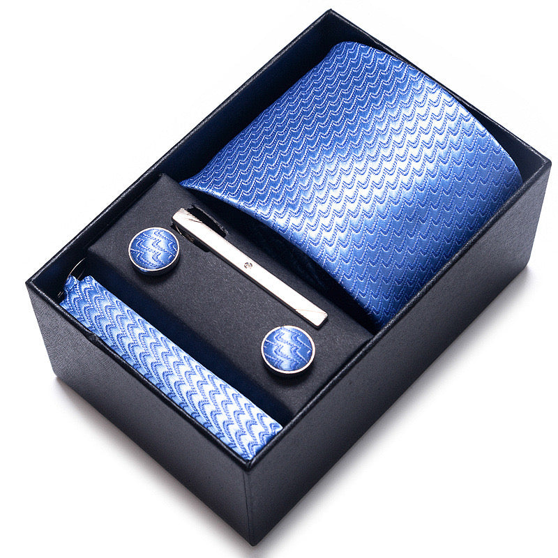 Luxury Tie Gift Set - Complete Accessory Box