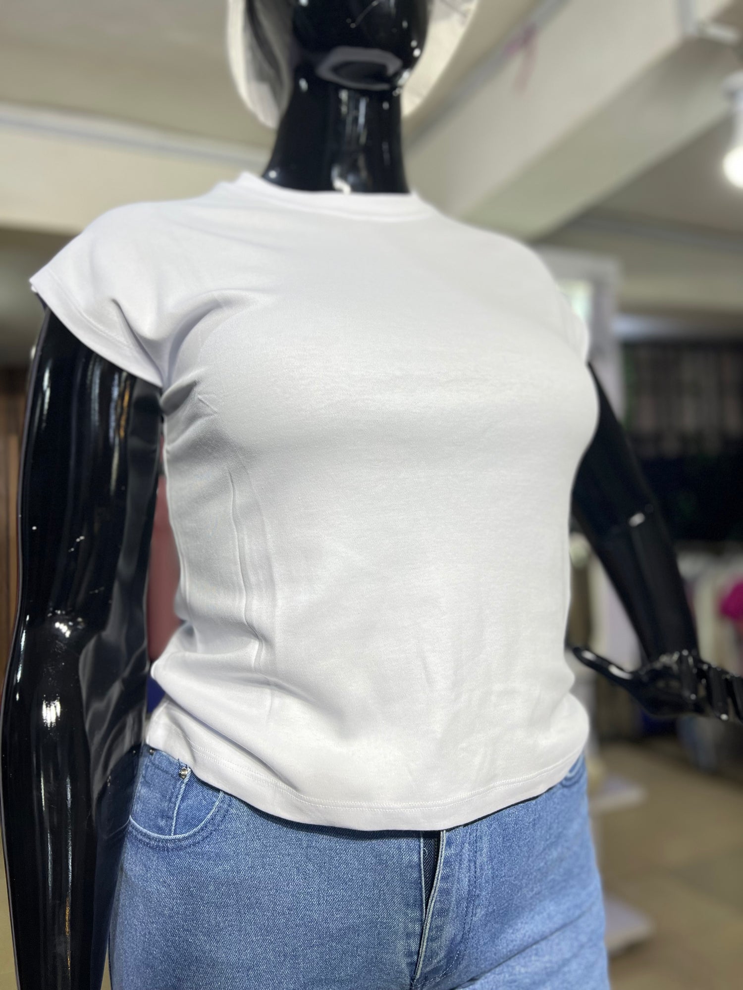 Plain Ladies Luxury T-shirt _White