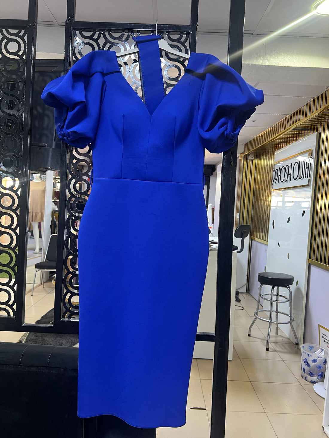 Bold Elegance Bodycon Dress (Blue Dress)