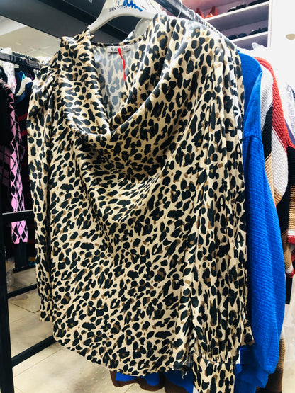 Leopard print Silk Top