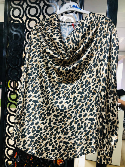 Leopard print Silk Top