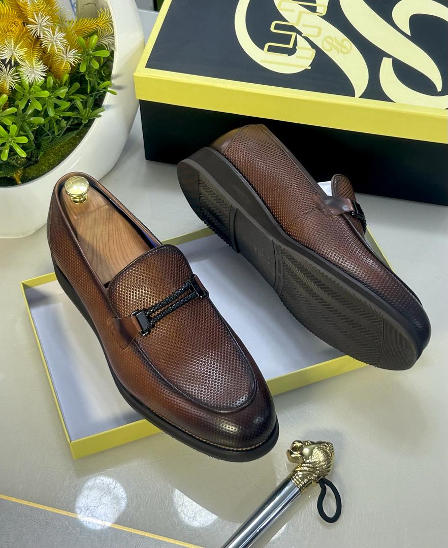 Premium Textured Leather Loafers