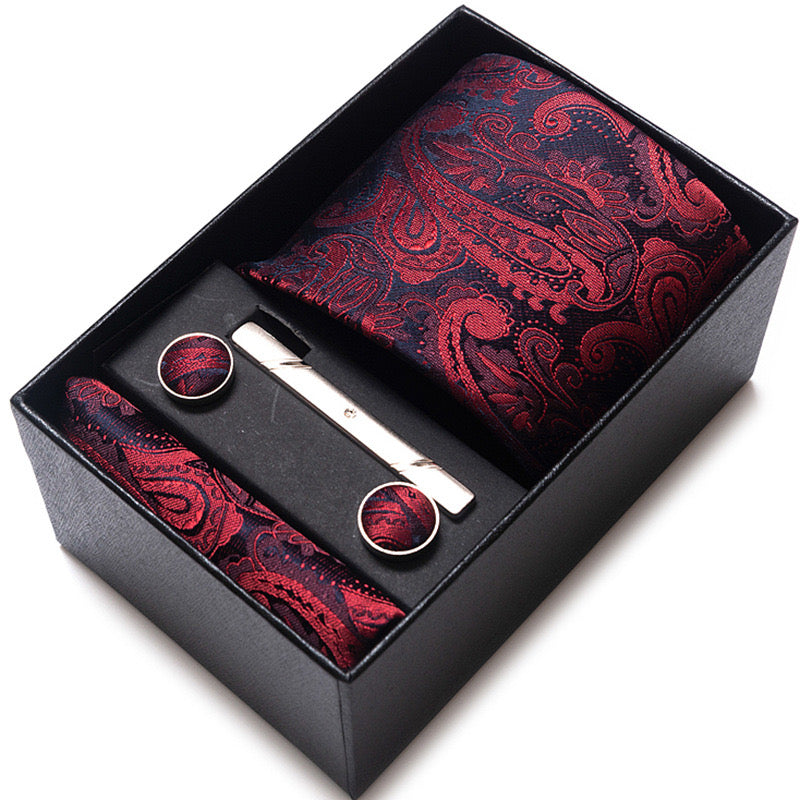 Luxury Tie Gift Set - Complete Accessory Box