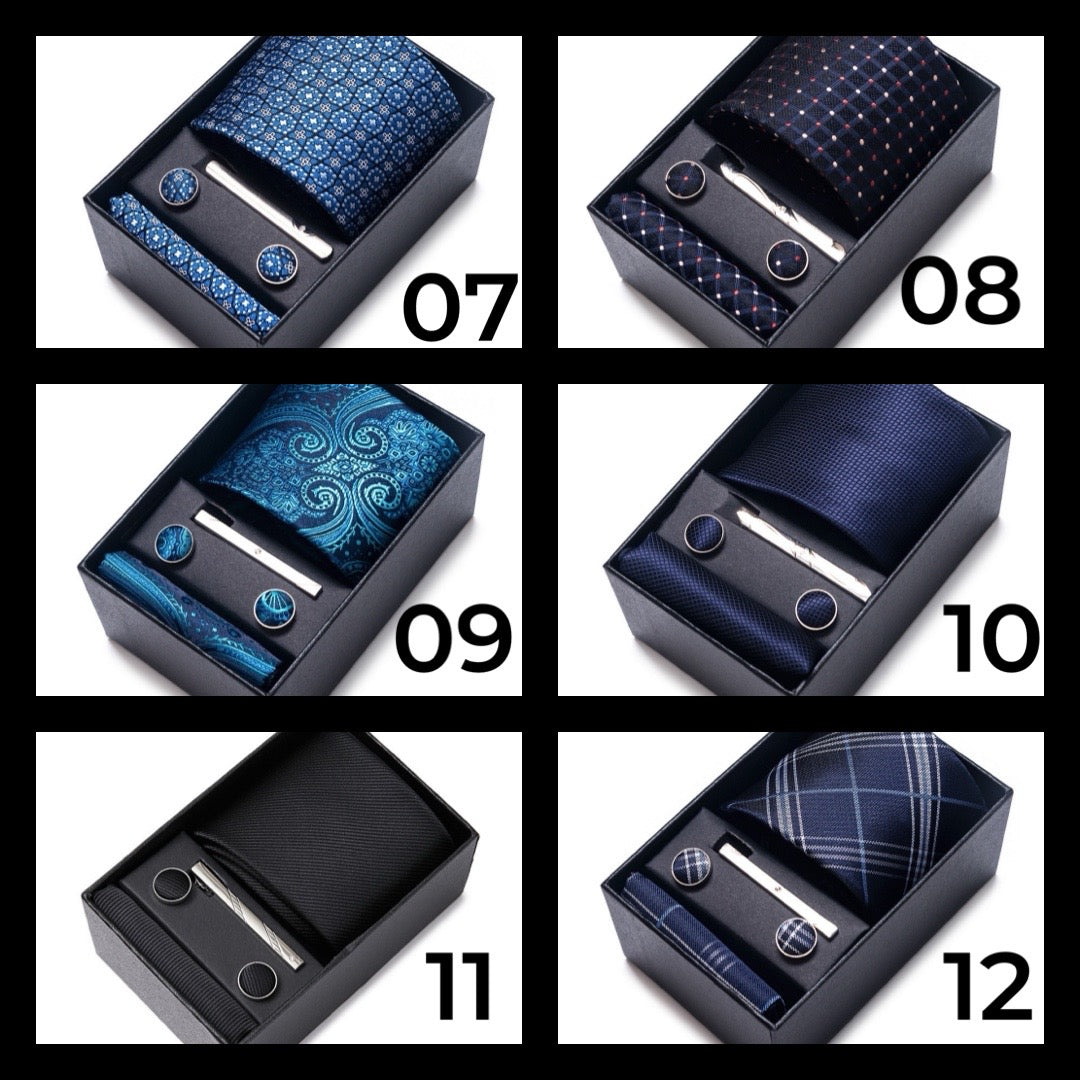 Luxury Tie Gift Set - Complete Accessory Box