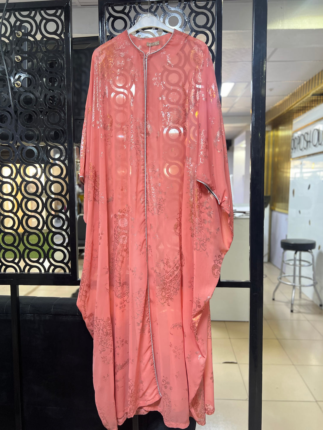 Coral Elegance Kimono Kaftan (Pink Kaftan)