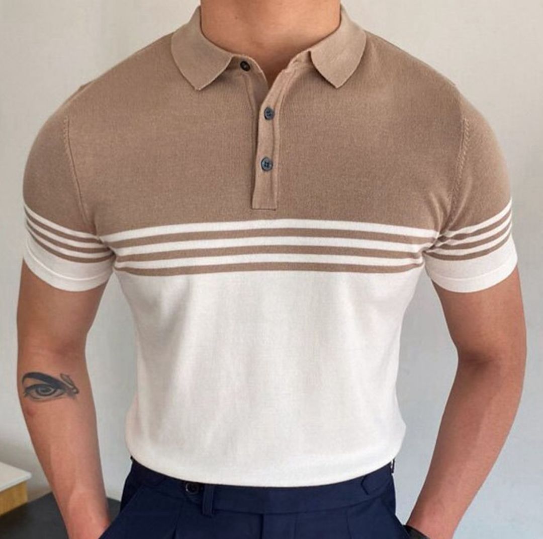 Striped Classic Knit Polo