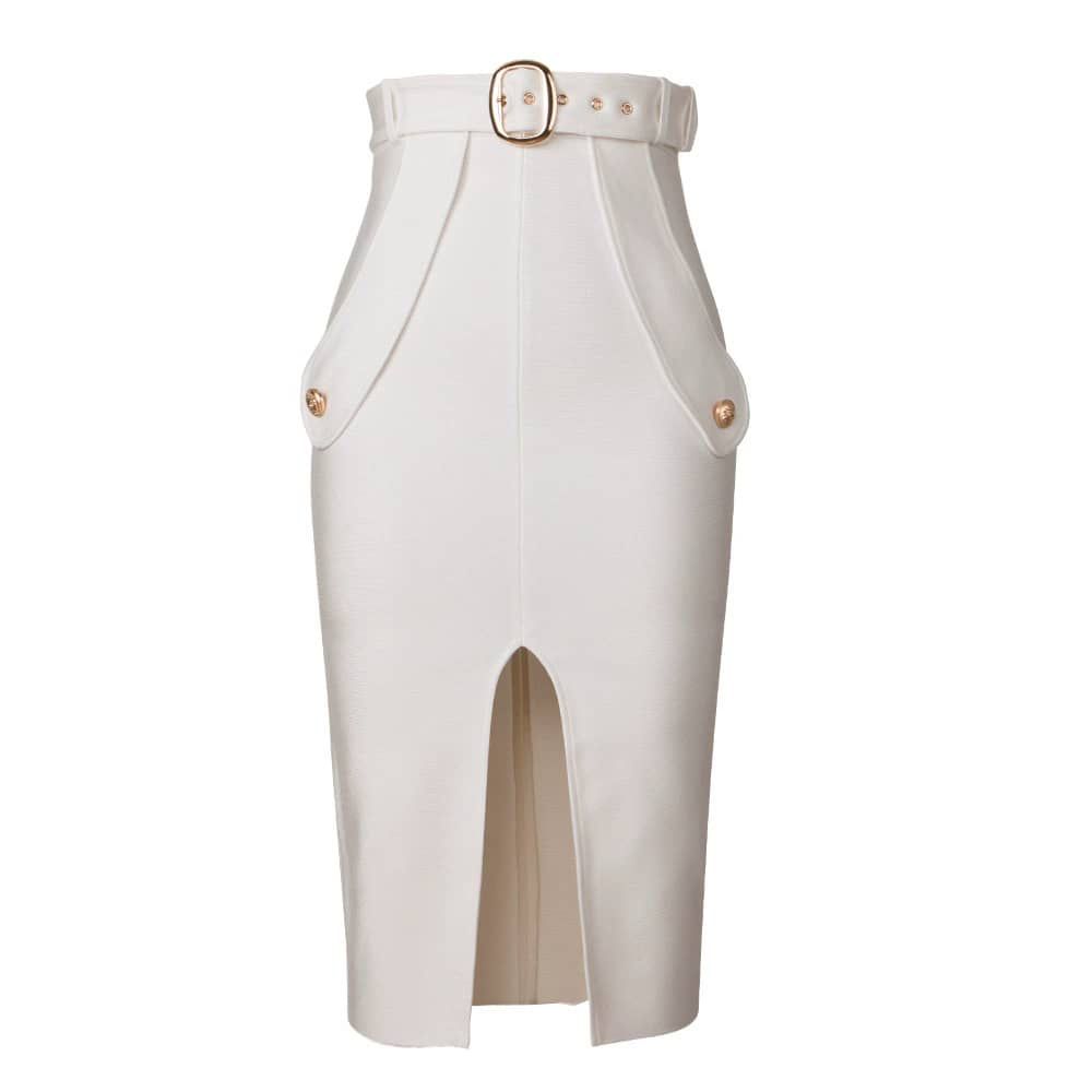 BANDAGE SKIRT WITH BELT- 9438