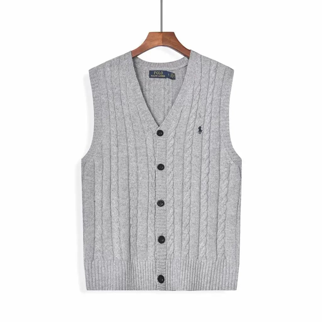 Polo Ralph Sleeveless Cardigan Vest