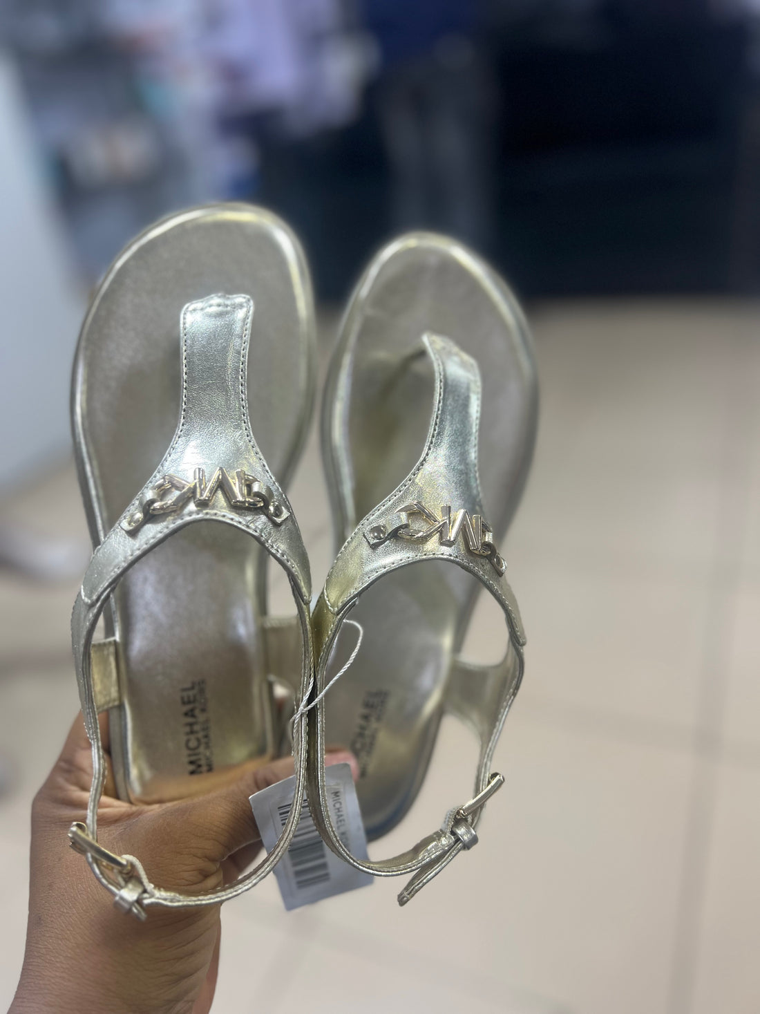 MICHEAL KORS  GOLD SANDAL