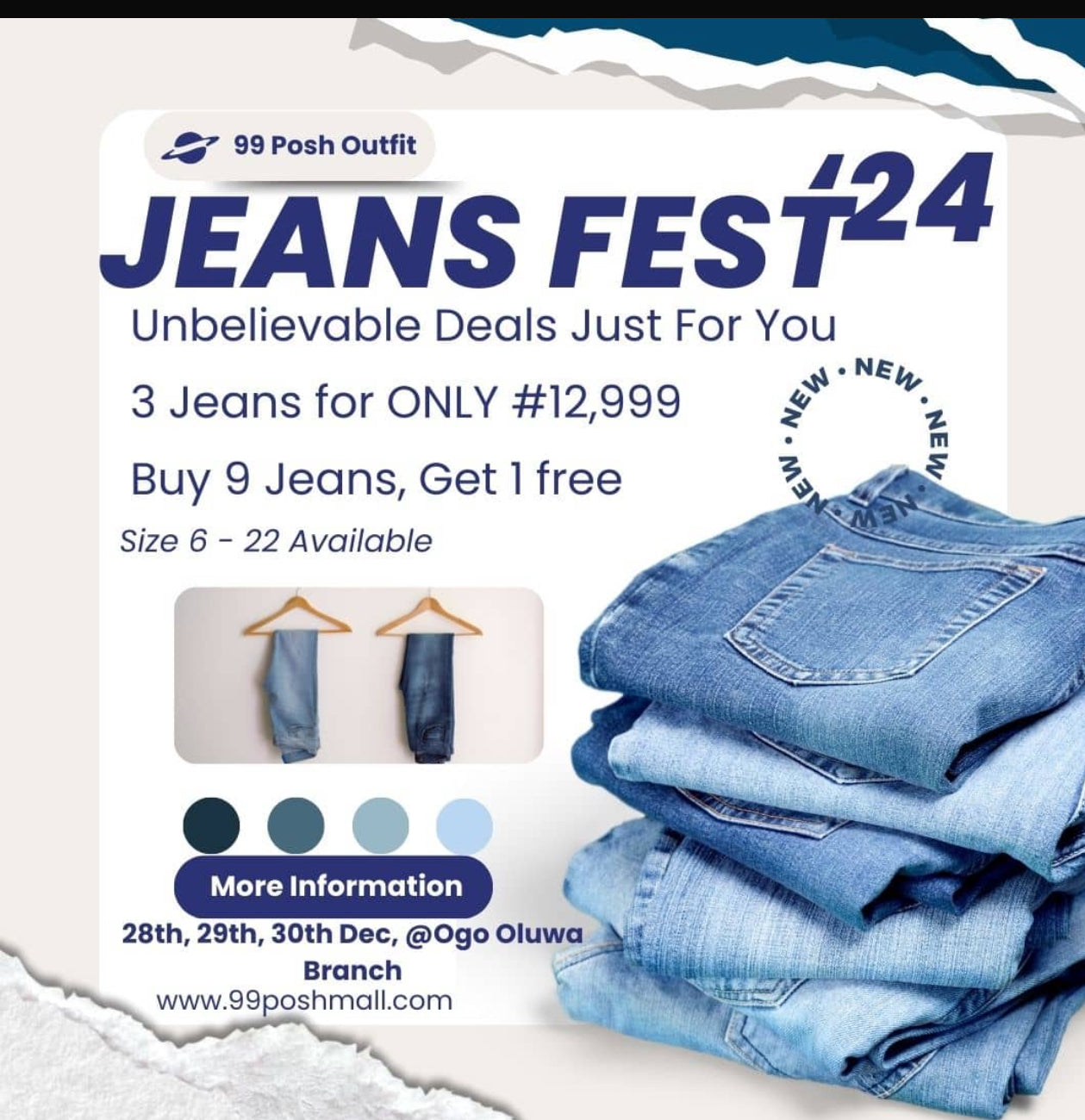 JEANS FEST ‘24 : 3 PAIRS AT 12,999