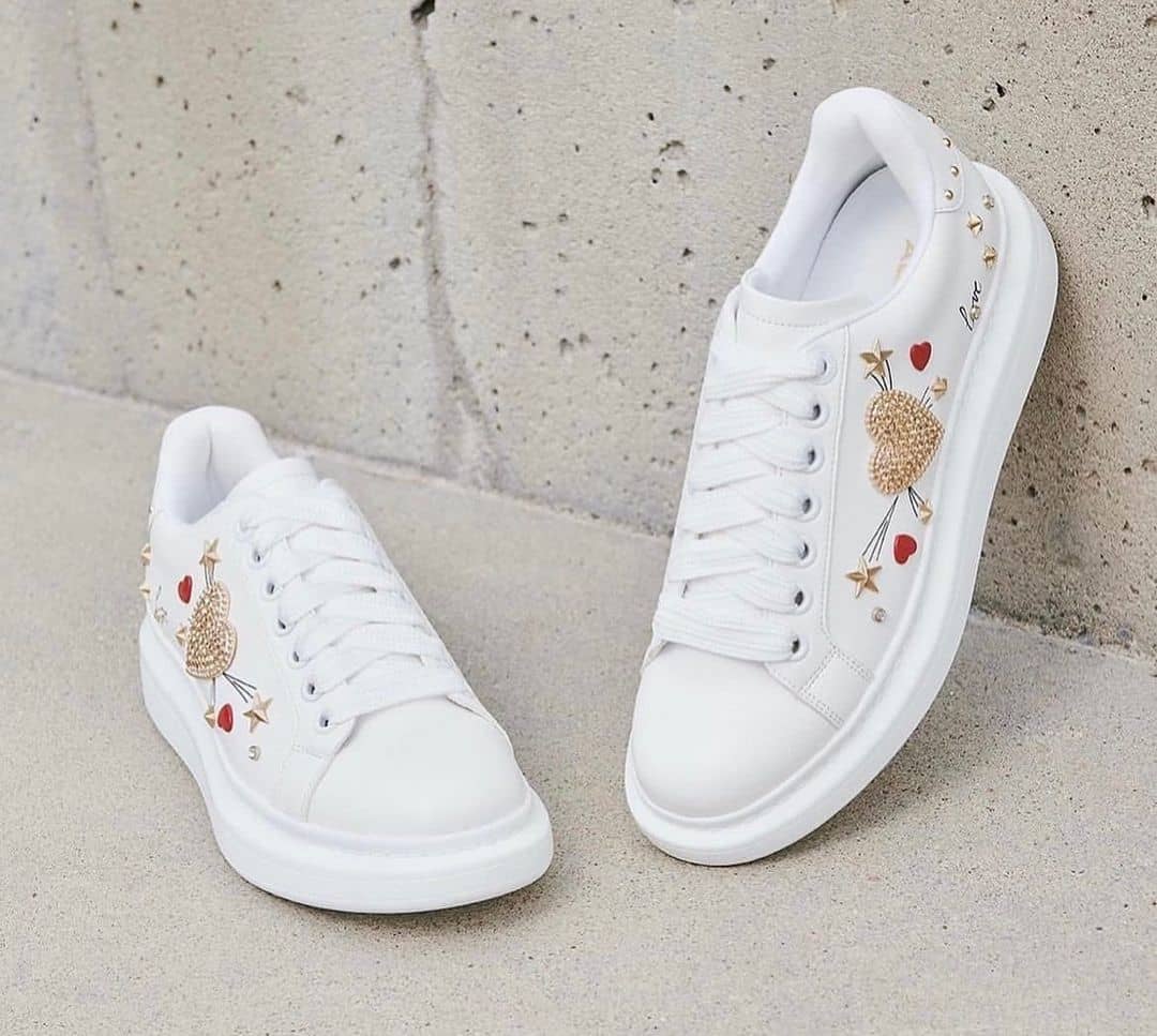 Aldo Trainers with Heart Embellishment