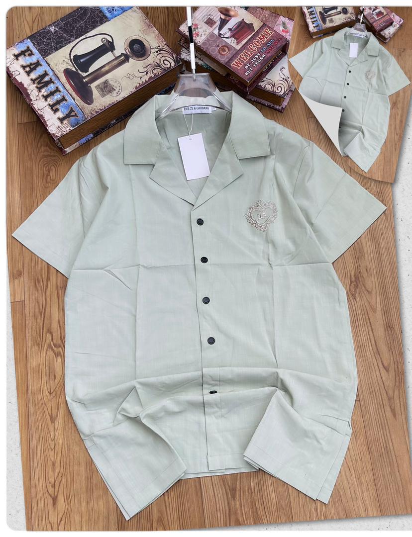 Casual Mint Short Sleeve Shirt