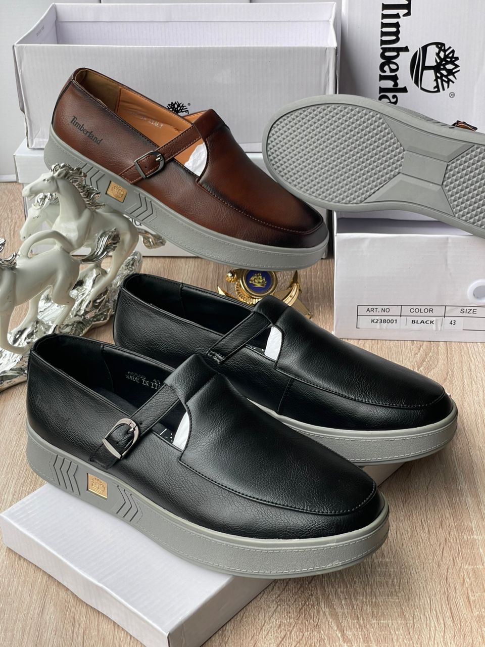 Male Timberland Branded Side Buckle Sandal.