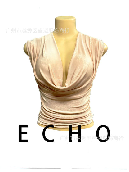 High Quality Cowl Neck Sleeveless Top