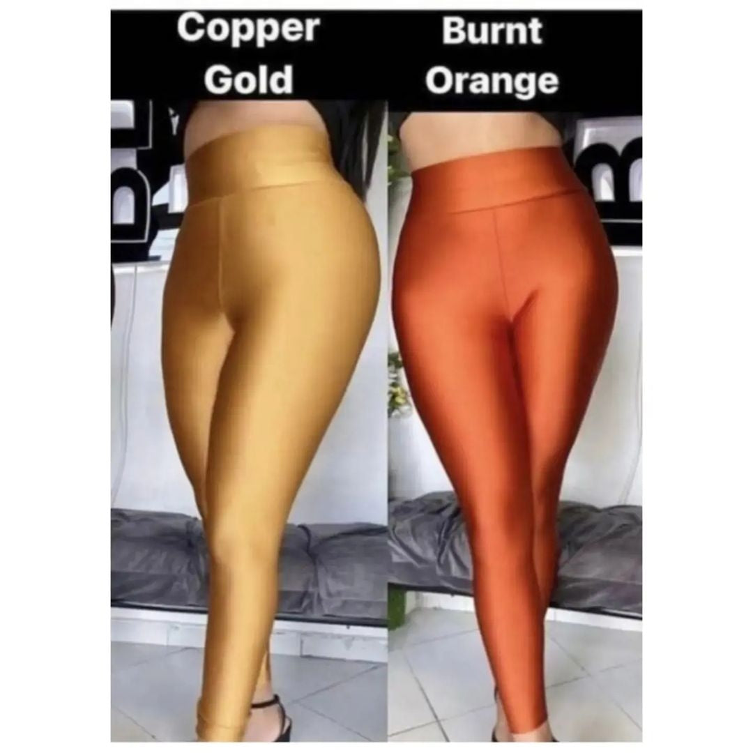 Quality Ladies Plain  Shining Body Shaper Leggings