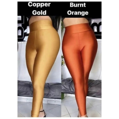 Quality Ladies Plain  Shining Body Shaper Leggings