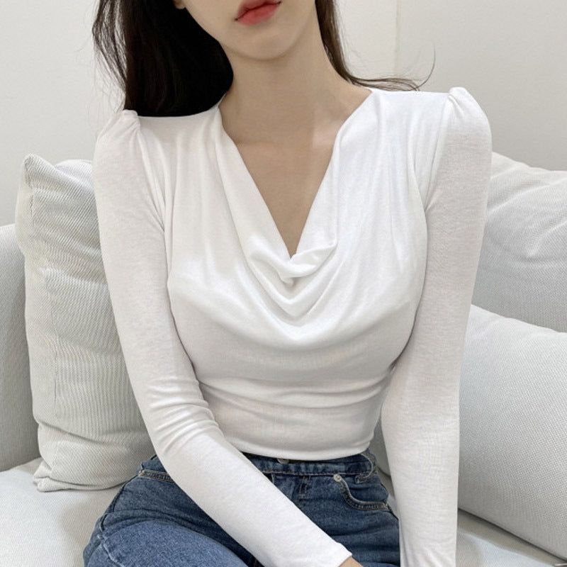 High Quality Cowl Neck Long Sleeve Top