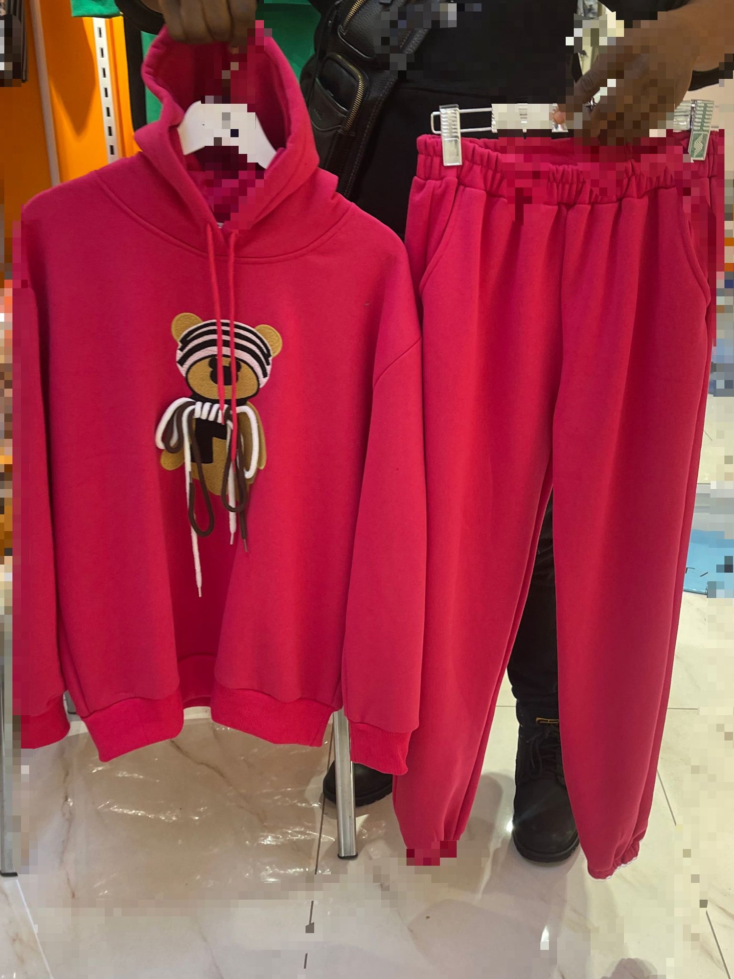 Ladies  Hooded Tracksuit - Pink