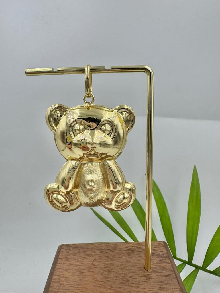 Gold Teddy bear pendant- 3643