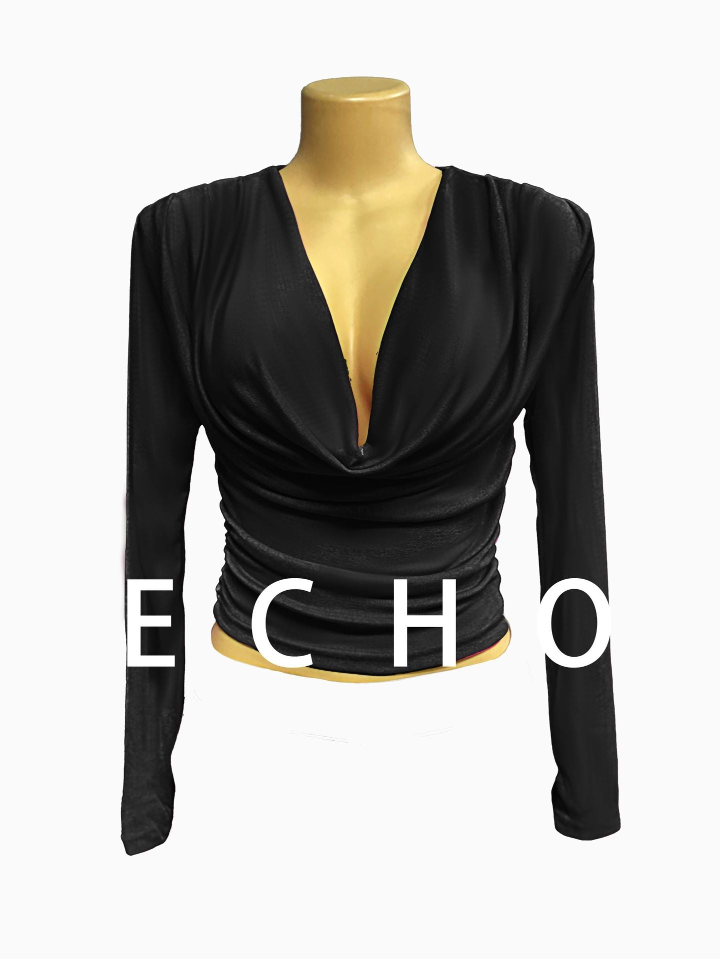 High Quality Cowl Neck Long Sleeve Top